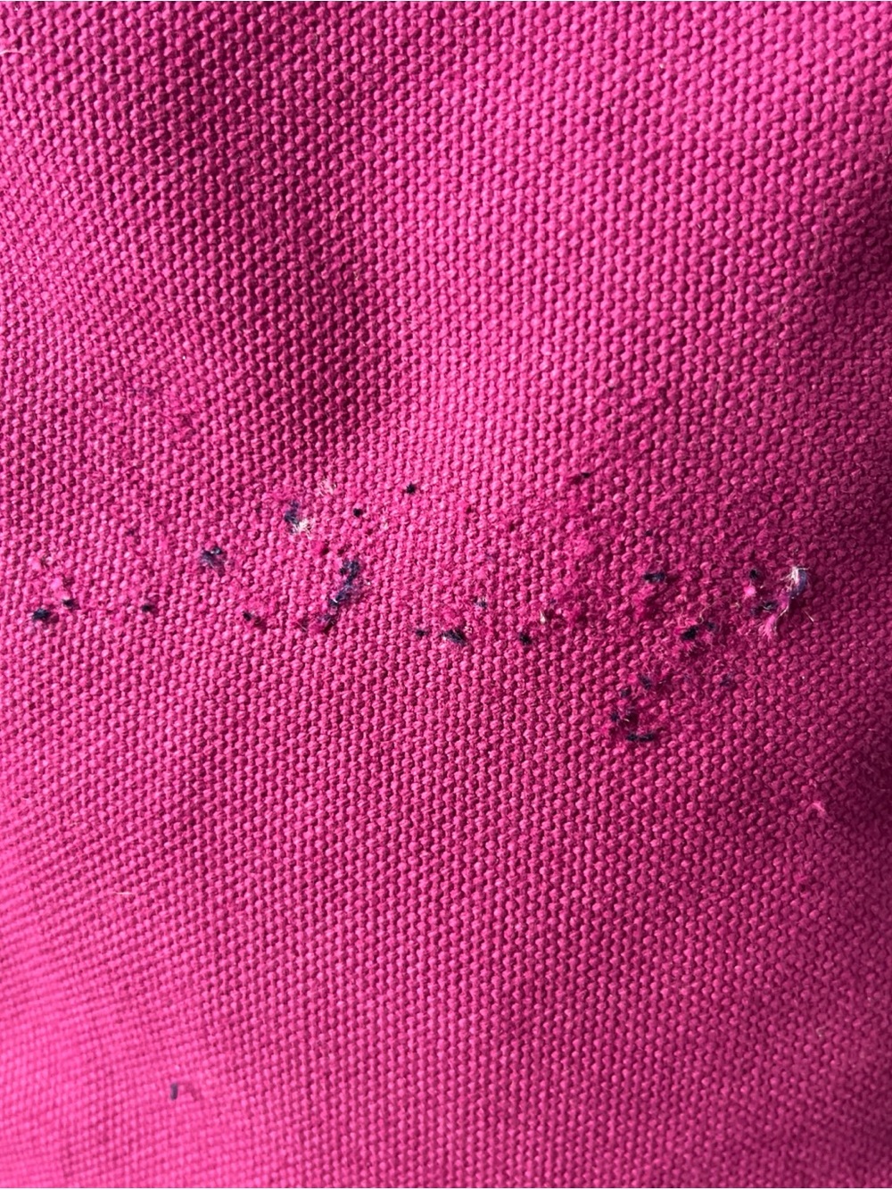 L.L. Bean Canvas Tote in Magenta and Navy - Picture 2 of 12